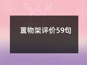 置物架評(píng)價(jià)59句