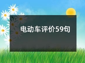 電動車評價59句