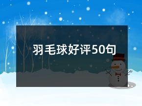 羽毛球好評(píng)50句