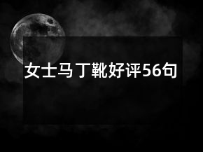 女士馬丁靴好評(píng)56句