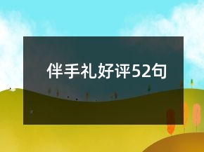 伴手禮好評(píng)52句