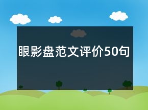 眼影盤范文評(píng)價(jià)50句
