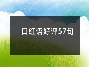 口紅語(yǔ)好評(píng)57句