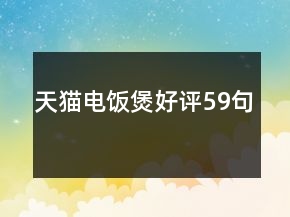 天貓電飯煲好評59句