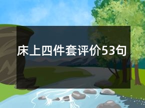 床上四件套評價53句