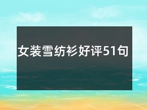 女裝雪紡衫好評(píng)51句
