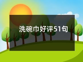 洗碗巾好評51句