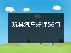 玩具汽車好評56句