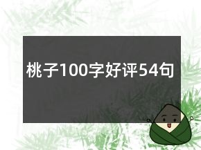 桃子100字好評54句