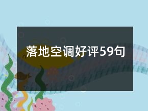 落地空調(diào)好評(píng)59句
