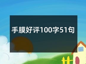 手膜好評(píng)100字51句