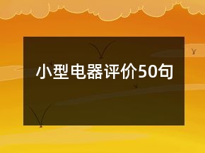 小型電器評價50句