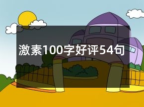 激素100字好評54句