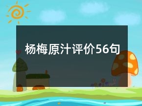 楊梅原汁評價56句