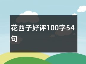 花西子好評100字54句