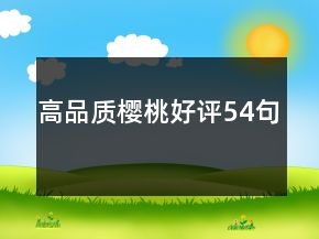 高品質(zhì)櫻桃好評(píng)54句