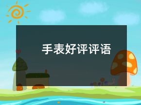 手表好評評語