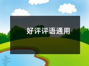 好評(píng)評(píng)語(yǔ)通用