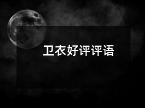 衛(wèi)衣好評(píng)評(píng)語
