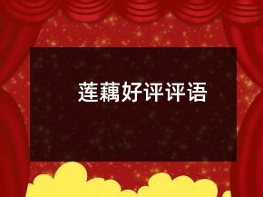 蓮藕好評(píng)評(píng)語(yǔ)