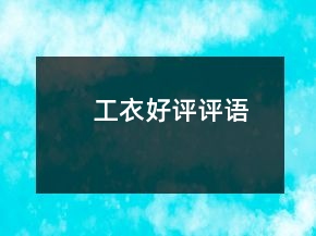 工衣好評(píng)評(píng)語(yǔ)