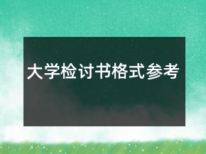 大學(xué)檢討書格式參考