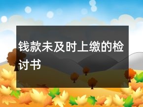 錢(qián)款未及時(shí)上繳的檢討書(shū)