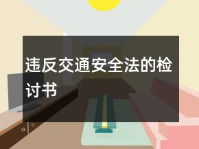 違反交通安全法的檢討書