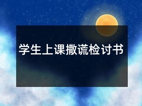 學(xué)生上課撒謊檢討書