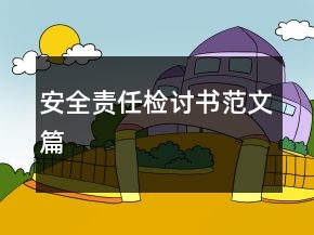 安全責(zé)任檢討書范文篇