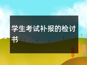 學(xué)生考試補(bǔ)報(bào)的檢討書