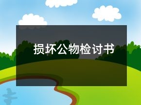 損壞公物檢討書