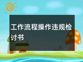 工作流程操作違規(guī)檢討書