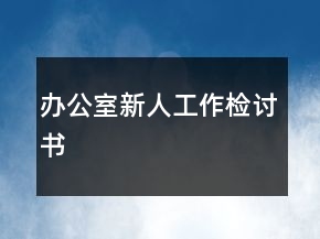 辦公室新人工作檢討書(shū)