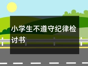 小學(xué)生不遵守紀(jì)律檢討書