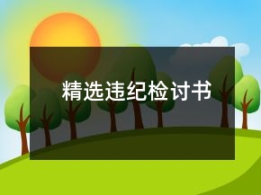 精選違紀檢討書
