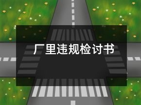 廠里違規(guī)檢討書