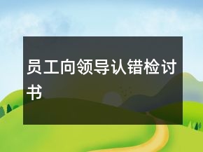 員工向領(lǐng)導(dǎo)認(rèn)錯(cuò)檢討書(shū)