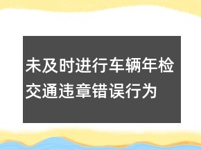 未及時進行車輛年檢交通違章錯誤行為檢討書