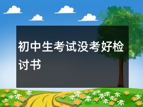 初中生考試沒(méi)考好檢討書