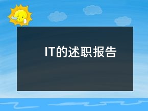 IT的述職報告