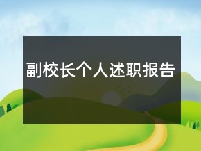 副校長個人述職報告