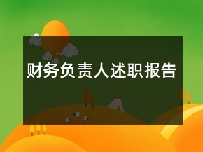 財(cái)務(wù)負(fù)責(zé)人述職報(bào)告