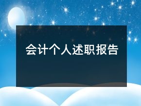 會(huì)計(jì)個(gè)人述職報(bào)告