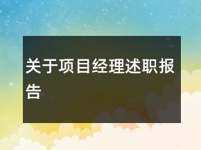關(guān)于項目經(jīng)理述職報告