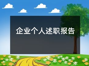 企業(yè)個(gè)人述職報(bào)告