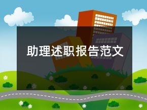 助理述職報告范文