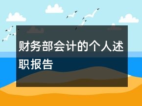 財務(wù)部會計的個人述職報告