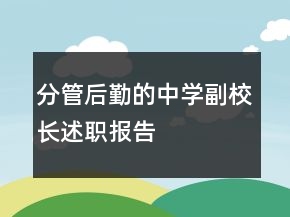 分管后勤的中學(xué)副校長述職報告