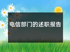 電信部門的述職報告